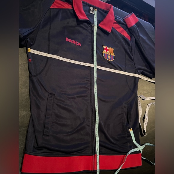 FC Barcelona Full Zip Track Navy Blue Jacket - Picture 8 of 15